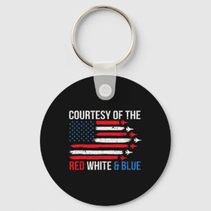 Porte-clés De 4 juillet Rouge Blanc Et Bleu