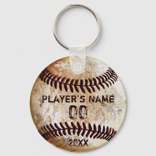 Porte-clés de baseball bon marché avec votre texte (Recto)