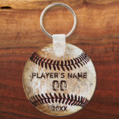 Porte-clés de baseball bon marché avec votre texte (Recto)