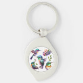 Porte-clés De beaux colibris pour les amateurs d'oiseaux (Devant)