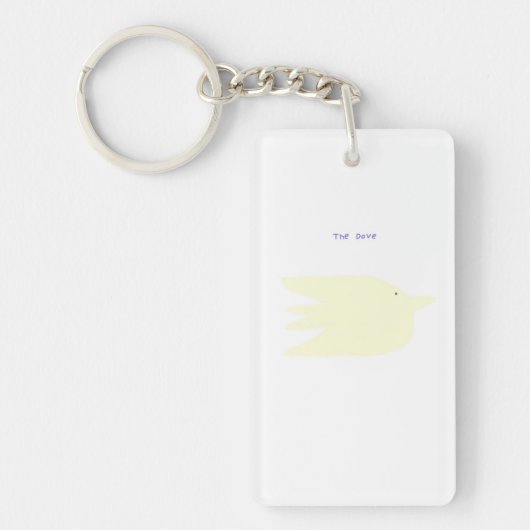 Porte-clés de belles colombes peignant de l'art (Devant)
