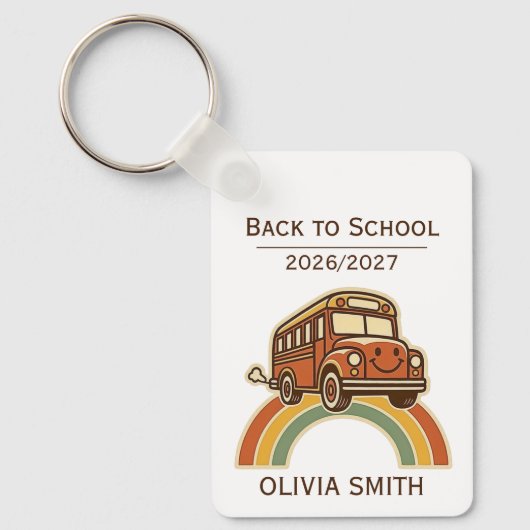 Porte-clés de bus de rentrée scolaire (Recto)