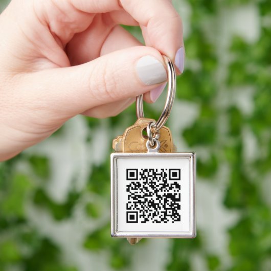Porte-clés de conception de code QR (main)