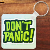 Porte-clés de conception premium Don't Panic (Verso)