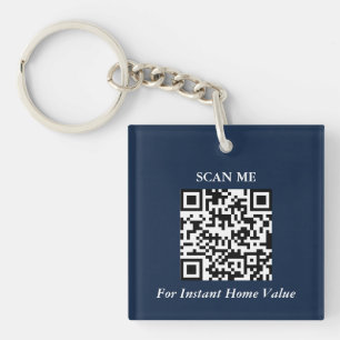 Porte-clés de courtier avec code QR moderne