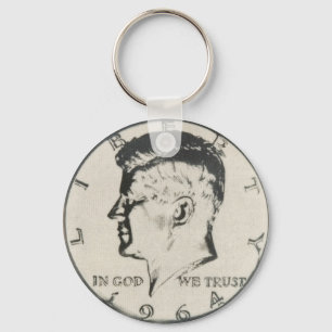 Porte-clés de demi-dollar de JFK