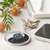 Porte-clés de dragon chinois de Yin Yang grand (Côté)