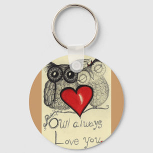 Porte-clés De hibou amour toujours vous… Porte - clé