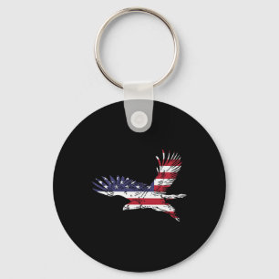 Porte-clés De Juillet Bald Eagle Us Drapeau Poche Amérique Ho