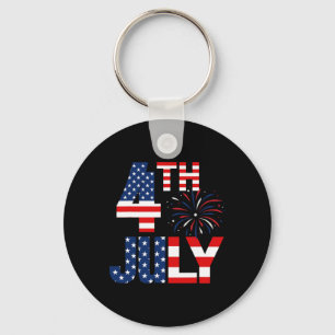 Porte-clés De Juillet États-Unis Drapeau Parti Patriotique Am