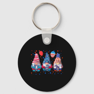 Porte-clés De Juillet Gnomes Cute États-Unis Indépendance Dra