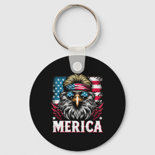 Porte-clés De Juillet Patriotic Funny Eagle Juillet 4 Usa Mer