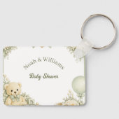 Porte-clés de la baby shower ourson boho (Recto)