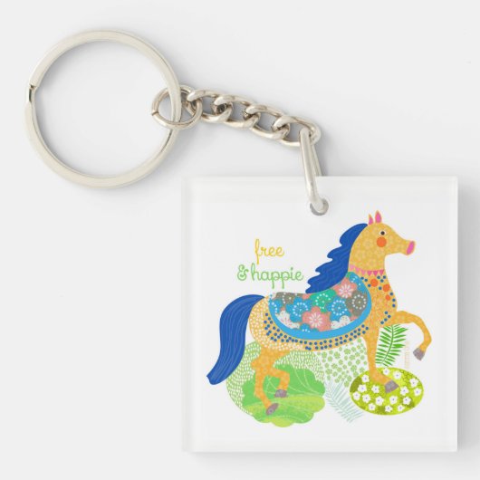 Porte-clés de la collection Cheval Bleu. (Devant)
