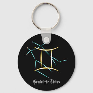 Porte-clés de la constellation du zodiaque Gémeaux