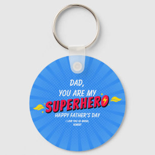 Porte-clés de la fête des pères de super-héros de