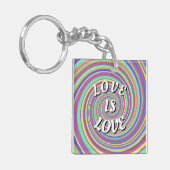 Porte-clés de la fierté Love Is Love (Devant gauche)