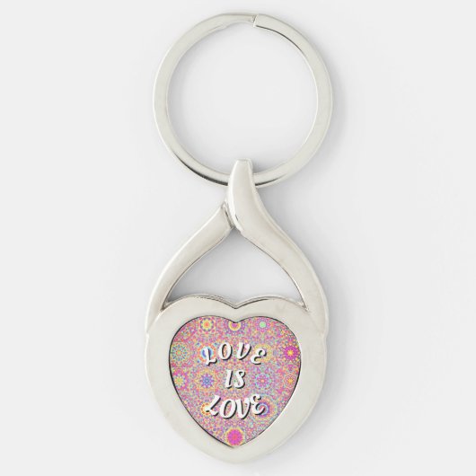 Porte-clés de la fierté Love Is Love (Devant)