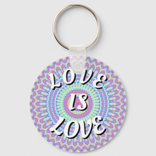 Porte-clés de la fierté Love Is Love (Recto)