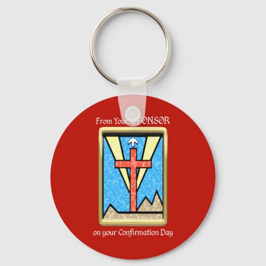 Porte-clés De la part du parrain de confirmation, Colombe et  (Recto)