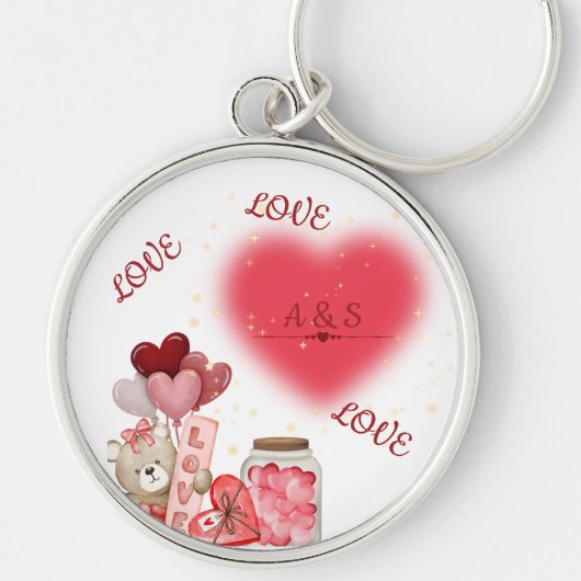 Porte-clés de la Saint-Valentin mignon (Devant)