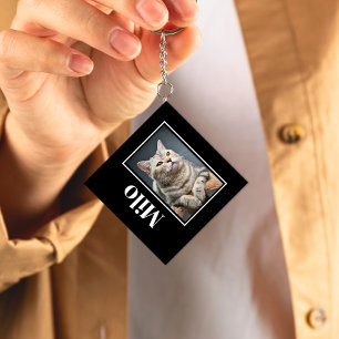 Porte-clés De L'Autre Côté Du Rainbow Bridge Silver Pet Cat M