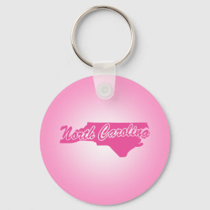 Porte-clés de l'État de Caroline du Nord rose