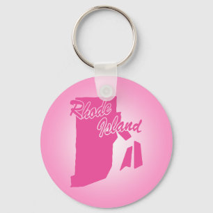 Porte-clés de l'État de Rhode Island rose