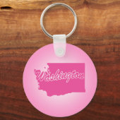 Porte-clés de l'État de Washington rose (Recto)