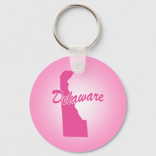 Porte-clés de l'État du Delaware rose (Recto)