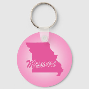Porte-clés de l'État Missouri rose