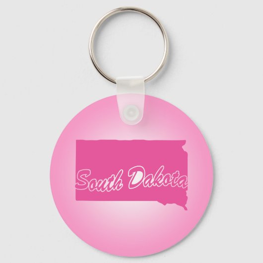 Porte-clés de l'État rose Dakota du Sud (Recto)