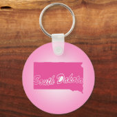 Porte-clés de l'État rose Dakota du Sud (Recto)