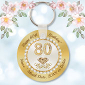 Porte-clés De magnifiques faveurs personnalisées pour le 80e