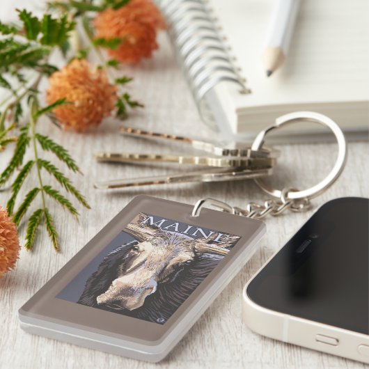Porte-clés De MaineMoose fin (Devant droit)