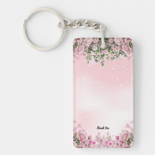 Porte-clés de mariage en acrylique – Recto‑verso (Devant)