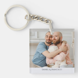 Porte-clés de mariage personnalisés avec photo, no