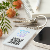 Porte-clés de marque d'entreprise et logo QR Code (Devant droit)