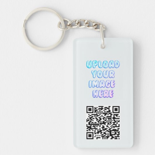Porte-clés de marque d'entreprise et logo QR Code (Devant)