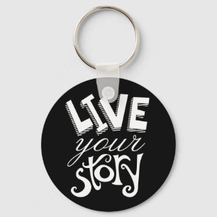 Porte-clés De motivation vivent votre porte - clé de noir