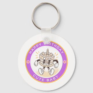 Porte-clés de naissance de bébé mignon