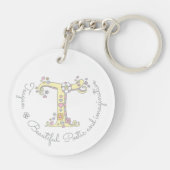 Porte-clés de nom et de signification de la lettre (Dos)