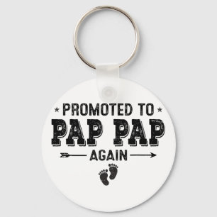 Porte-clés De nouveau promu Pap Pap Grands-parents Byby
