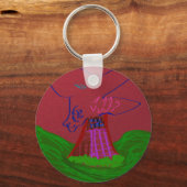 Porte-clés de paysage de créature de fantasy de sc (Verso)