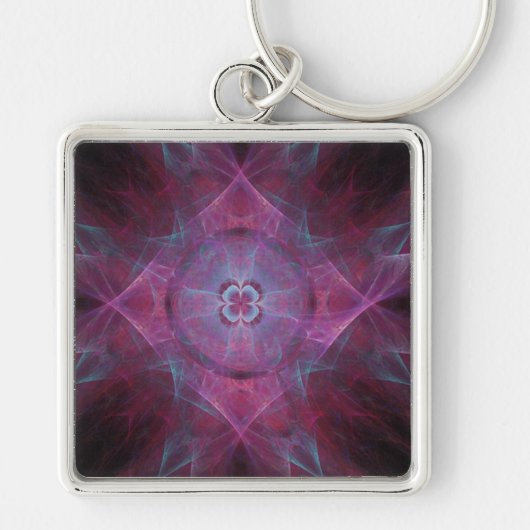 Porte-clés de rêve fractal violet (Devant)