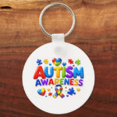 Porte-clés de sensibilisation à l'autisme (Recto)