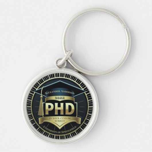 Porte-clés de soutenance de thèse de doctorat (Devant)