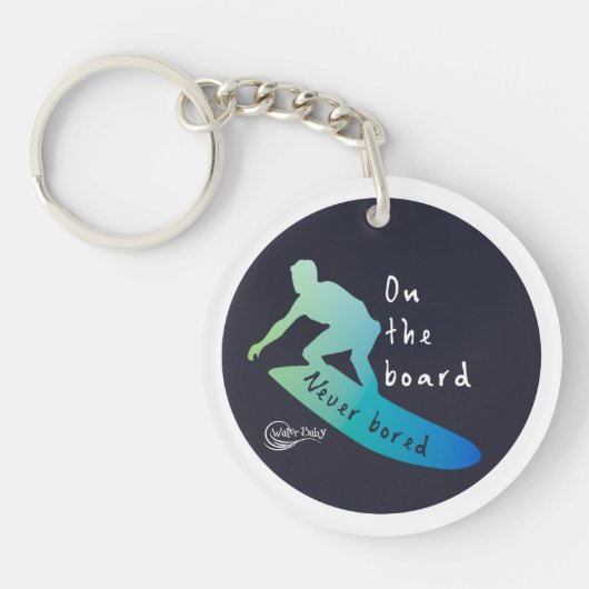 Porte-clés de surf sur planche (Devant)