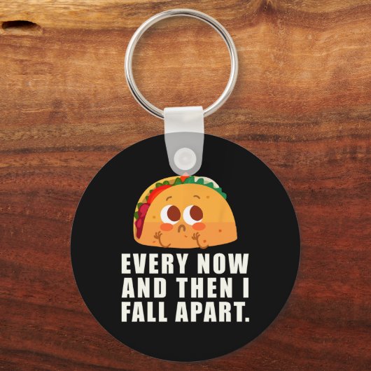 Porte-clés De Temps En Temps Je Tombe Taco (Recto)