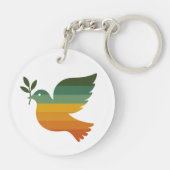 Porte-clés de vacances rétro Boho Be Peace (Dos)